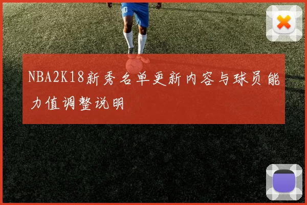 NBA2K18新秀名单更新内容与球员能力值调整说明